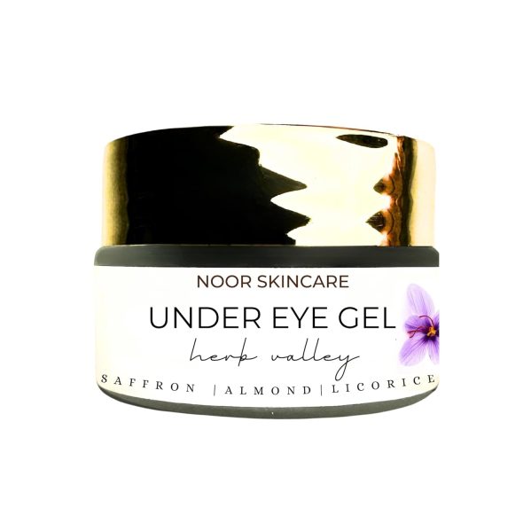 Under Eye Cream for Dark Circles Removal: Noor Skincare Gel Infused with Organic, Natural Ingredients for Women and Men, Featuring Saffron, Almond, Turmeric, and Aloe - Combating Puffiness, Wrinkles, and Enhancing Glow